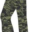 WSPLYSPJY Women's Print Stretch Bell Bottom Flare Palazzo Pants Trousers Camouflage, Size: XL