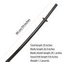 Polypropylene Plastic Sword Black 39 inches, Used for Cosplay,Daily Practice, Gift, Party Decoration