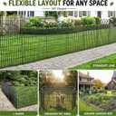 10 Panels No Dig Decorative Garden Fence Panel 28" H X 19.6' L Rustproof Metal Dog Fence Outdoor for Yard, Animal Barrier Fence for Pet, Garden Border, Patio, Flower Beds| Temporary Fencing