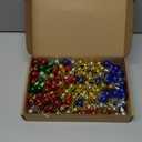 Poen 200 Pieces Mini Christmas Ball Ornaments 0.79 Inch Xmas Tree Balls Colorful Miniature Tree Ornaments Plastic Pendant for Holiday Party Decoration (Classic Colors, 0.79 Inch)