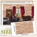 Flutesan 12 Pcs Miniature Dollhouse Wallpaper and Flooring Peel and Stick Mini DIY Self Adhesive Dollhouse Accessories 8.27 x 11.69 Inch (Natural Style)