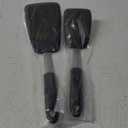 Unicook 2 Pack Flexible Silicone Spatula, Turner, 600F Heat Resistant, Ideal for Flipping Eggs, Burgers, Crepes and More, Black