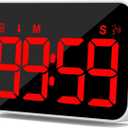 Kitchen Digital Timer, Count Down Up, Rechargeable, Vibration Mode Adjustable Volume and Brightness LED Display, Time Management Cook, Desk, Kids Adults Study Teaching, Kitchen Gadgets Red-1