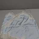 Women Satin Lace Cami Tops Y2k Asymmetrical Camisole Sexy Spaghetti Strap Side Slit Tank Top Trendy Going Out Tops Blue, M