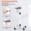 TASALON Professional Facial Steamer Machine on Wheels, Standing Esthetician Steamer with Hot Mist, Facial Be Used for Skin Rejuvenation, Steamer for Facial Used for Spa or Personal Care, White