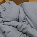 Monbix Queen Comforter Set - 7 Pieces Dusty Blue Bed in a Bag Queen Bedding Sets with Comforters, All Seasons Comforter Bed Set with Sheets, Pillowcases & Shams