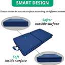 ECODESEO Bath Kneeler Pad, Extra Thick Kneeling Pad, Garden Kneeling pad for Women, Water Resistant Memory Foam Cushioning for Yoga, Bathing, Physical Therapy, Prayer Pillow, Dark Blue, Large