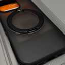 TORRAS Upgrade 360Rotatable Magnetic for iPhone 16 Pro Case 6.3 inch, Fit for MagSafe 16 Pro Phone Case, 16FT Mil-Grade Shockproof, Flush Stand Ring Holder, Translucent Slim Protective Ostand, Black