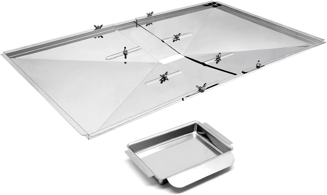 Grill Drip Pans Replacement, 27" - 30" Adjustable Grease Tray for Dyna-Glo DGF510SBP, Grillmaster 720-0697, Nexgrill 720-0697, Backyard Grill BY13-101-001-13, BHG Grill Parts BH13-101-099-01.