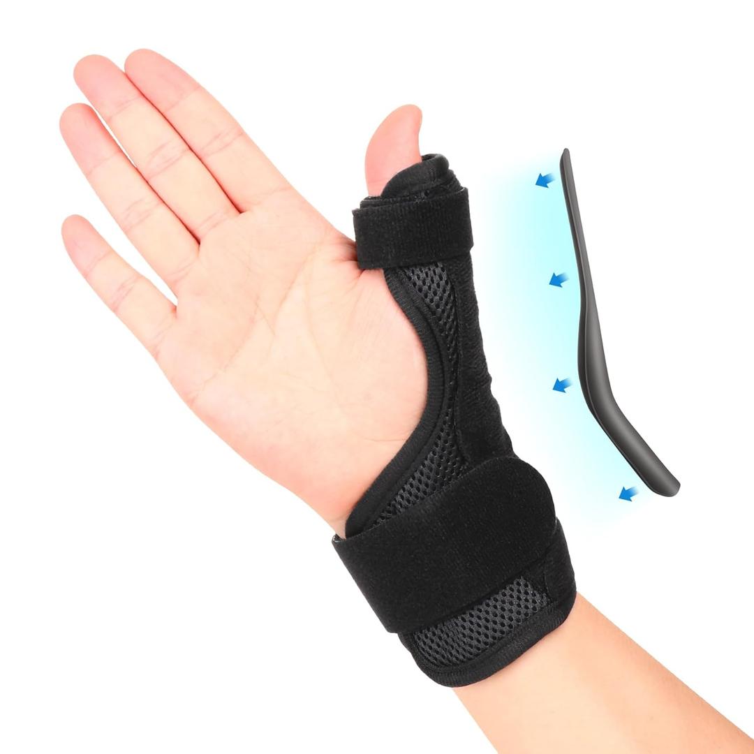 Cozyhealth Thumb Brace for Men and Women, CMC Joint Thumb Spica Splint for Pain Relief, Tendonitis, Thumb Wrist Stabilization Support for Right or Left Hand (A-Black)