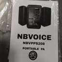 NBVOICE Professional Portable All-in-One Integrated 2-Way PA System Fixed Setup, Suitcase Design w/ 8-Channel Mixer, 2 Speaker Stands, Bluetooth, Mic for Performances, Presentations