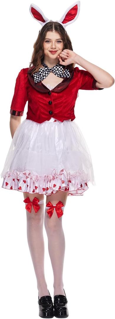 EraSpooky Women's Bunny Costume Halloween Rabbit Costume (M)