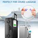 8 Pack Cruise Lanyards Set for Ship Cards, with Retractable Badge Reel Waterproof Luggage Tag Holders Id Card Holders, Sea-Themes Pattern for All Cruises Ticket Key Cards Luggage Tag (Blue)