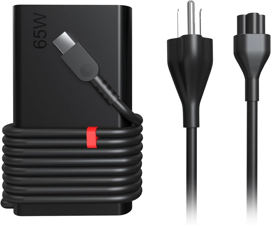 STJJNNWI 65W USB Type C Charger Compatible with Lenovo Laptop Computer USBC AC Power Adapter ThinkPad/Yoga/ThinkBook/Chromebook, X1 Carboon T14 T16 T480 7i C740 Fast Charging Laptop Power Cord