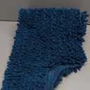 Yimobra Toilet Rug U Shaped Washable 24x20 Inch - Ultra Soft Absorbent Chenille Bath Rugs for Toilet, Quick Dry & Machine Washable, Non Slip Contour Bathroom Mat, Peacock Blue