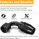 6AN 90 Degree Swivel Hose End Fitting Aluminum Seal AN Hose End Fitting for Braided Fuel Line