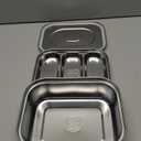 304 Stainless Steel Bento Box 3-Compartment Tray Lunch Box and Food Containers Leakproof 1800ml Metal Bento Containers with Airtight Valve Handle Including Fork Knife Chopsticks for Travel Work Picnic