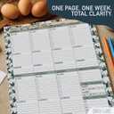 2 x Undated Weekly Planner - (8.5''x11'') 52 Tear Off Sheets | Weekly To Do List Notepad with Event & Dinner Section | Things To Do Notepad | Ideal Productivity Planner - Habit Tracker and More