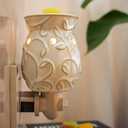 STAR MOON Candle Warmer Wax Melt Warmer Wax Warmer for Scented Wax Night Light Plug in with One More Bulb Home Fragrance Home Decor Wall Decor Bas-Relief Craft (Ivy)