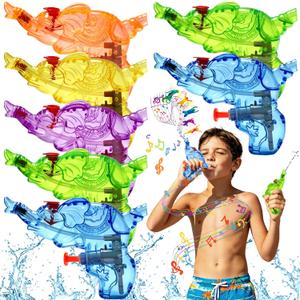 32 Pcs Mini Elephant Water Gun with Whistle, Colorful Mini Squirt Blaster, Kids Toy for Summer Beach, Pool Party Favors & Outdoor Water Fight Games