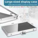 34"x22" Portable Trade Show Display Case for Trade Shows & Table Top Card Display Case Aluminum Frame with Acrylic Side Panels for Easy Display(Sliver)