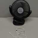 iNeibo 10000mAh Portable Clip on Fan, 90° Oscillating Fan, 8 Inch Rechargeable Battery Operated Desk Fan, Strong Airflow, 5 Speeds, Sturdy Clamp for Golf Cart Home Office Outdoor Travel (Black)