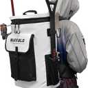 Fish Cooler Backpack 32Qt Waterproof Fishing Backpack Cooler Portable Fish Bag, Keep Ice Cold More Than 24 Hours, White-32qt