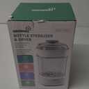 GROWNSY Bottle Sterilizer and Dryer, Compact Electric Steam Baby Bottle Sterilizer (Esterilizador de Biberones), Bottle Sanitizer for Baby Bottles, Pacifiers, Pump Parts (Grey)