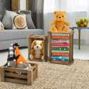 Lawei Set of 3 Wood Nesting Storage Crates with Handle, Rustic Farmhouse Decorative Wooden Crates Distressed Crates Storage Container for Display, Large Vintage Wood Decor Crates Wooden Baskets