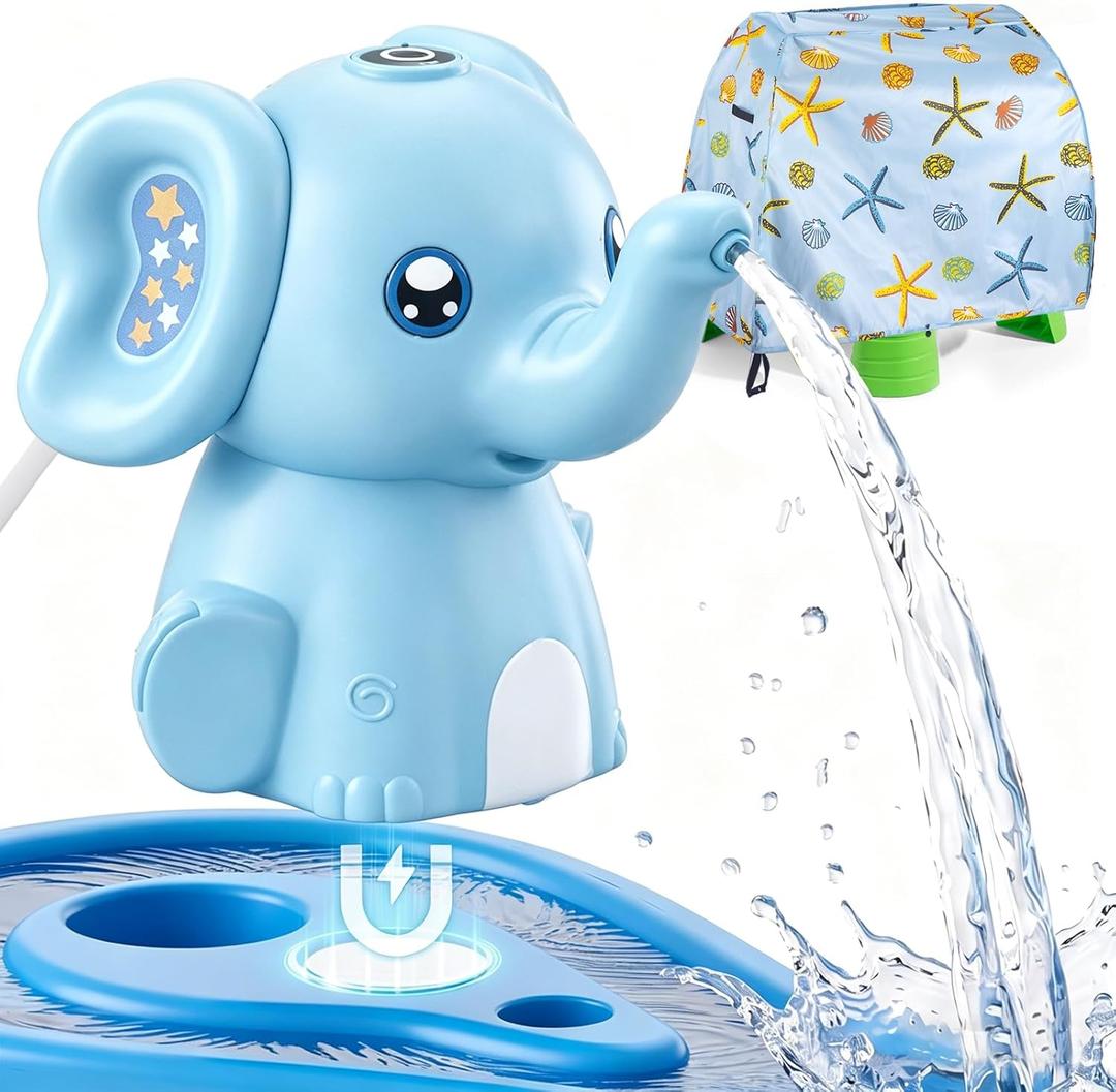VROGTIK Water Table Pump and Water Table Cover Battery Powered No Drill Installation Water Pump for Water Table with Magnetic Mounting Non-Stop Fun Summer Outdoor Toy Water Table Accessories for Kids