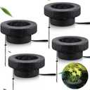 Treela 4 Pcs Fabric Floating Plant Pot Small Floating Water Garden Pond Planter Baskets Floating Soft Soil Plant Corral Black Waterproof Aquatic Plant Flower Islands (10 Inch)
