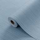 Blue Grey Faux Grasscloth Wallpaper Peel and Stick Linen Textured 24"x394" Upgraded Thick Self-Adhesive Waterproof Neutral Decorative Contact Paper Vinyl Film Roll for Wall Bedroom Kitchen