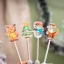 Christmas Lollipops Candy, 4 Pack Christmas Candy Individually Wrapped, Fruit Flavored Light-Up Suckers Bulk For Festive Treats (EXP 07/15/25)