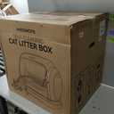 MeoWant Self-Cleaning Cat Litter Box, 106L Extra-Large Space Low Entrance Automatic Cat Litter Box Perfect for Multiple Cats, Safety Sensor, Anti-Pinch, APP Control, Odor Free with Mat & Liner