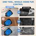 2 x Electrostatic Pet Hair Remover Glove, 2 in 1 Double Sided Pet Hair Removal Glove for Cats & Dogs, Washable Reusable Pet Grooming Glove for Couch, Furniture, Carpet, Car Seat, Curtain (1 PCS)