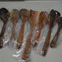 Wooden Non-Stick Kitchen Pan Toolset 7 Pieces Set, Natural Kitchen Utensils Spatula, Wooden Cooking Utensils Spoons, Fried Spatula and Salad Fork