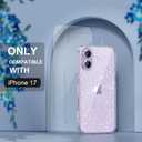 Choiche Compatible for iPhone 17 Case, Women Cute Clear Glitter Bling Sparkly Case, [2 x Diamond Camera Lens Protectors] [2 x Tempered Glass Screen Protectors] 6.3-inch (Glitter Clear)