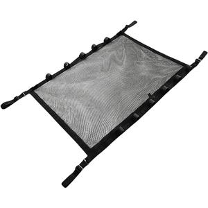1 Piece Car Fishing Rod Holder, Roof Storage Mesh Bag, 31.5 x 21.3 Inches Reinforced Load Bearing Adjustable to Avoid SaggingDouble-Layer Mesh Organizer,Universal