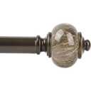 Jeco Tom Adjustable Single Curtain Rod 42" to 120"-Bronze