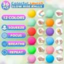 36Pcs Stress Balls Set for Adults and Kids - Squishy Ball Sensory Fidget Toys for Anxiety Relief - Squeeze Ball Party Favors Bulk Pack - Classroom Prize - Birthday