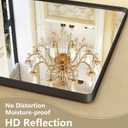 OKPAL 20 x 24 Inch Black Bathroom Mirrors for Over Sink, Rounded Rectangle Black Bathroom Vanity Mirror, Beveled Framed Mirror for Wall, HD Glass, Anti-Rust Aluminum Alloy Mirror