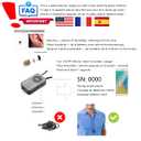 Loud Sound 45-100dB 35 inch Amplifier Bluetooth Neckloop Aids T-coil with CIC Spy Earpiece