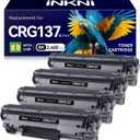 InkNI 137 Compatible Toner Cartridge Replacement for Canon 137 Black Toner Cartridge CRG 137 Compatible with Imageclass D570 MF232w MF216n MF236n (4 Pack / 137 Black)