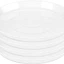 4 Pack Clear Plant Saucer 4 6 8 10 12 14 16 18 20 22 Inch Plant Trays for Pots, Plastic Extra Large Planter Saucers for Outdoors Indoors, Drip Catcher Water Tray for Plants (6 Inch)