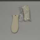 Patelai 2pcs Silicone Handle Cover for Cast Iron Skillet Kitchen Silicone Handles for Pots and Pans Non-Slip Pot Holder Sleeve for Fry Pan Griddles Metal Aluminum Cookware(Beige)