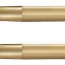 2 Pack 1Inch Diameter Wrap Around Curtain Rods, 48-84Inch Adjustable Length Room Darking Curtain Rods with Aluminum Finials and Brackets, Warm Gold