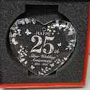 25th Wedding Anniversary Ornament 2001–2026, Silver Anniversary Wedding Gifts Keepsake, 25 Year Anniversary Marriage Gift for Couple, Wife, Husband