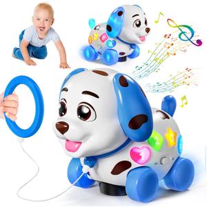 HumorPlay Musical Puppy Baby Toy 6-12-18 Month, Crawling & Walking Toys for 1 Year Old Boy Girl Gifts, Birthday Gift for 1 Year Old Boy Toy, Bilingual Infant Present for 6 7 8 9 10 Month