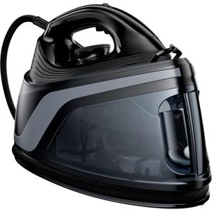 Irons Steamer for Clothes, 1500W Iron with Burst of Steam, 500 Microsteam Holes, Powerful Steam Iron, Auto shutoff, Self-Cleaning, 44oz Water Tank Ironing Clothes for All Fabrics Black And Gray