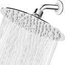 NearMoon Rain Shower Head, Ultra-Thin Design-Pressure Boosting, Awesome Some Experience, High Flow Stainless Steel Rainfall Head (8 Inch,Chrome Finish)